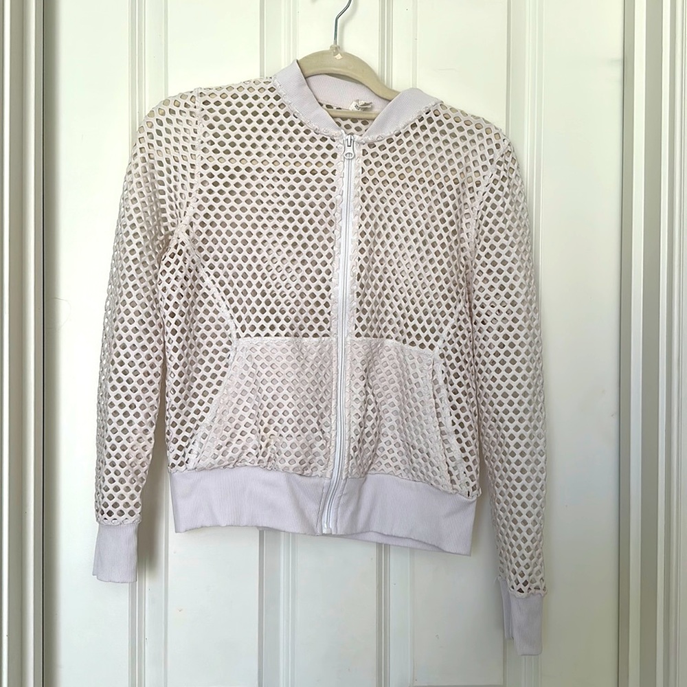Glyder netted white jacket size small